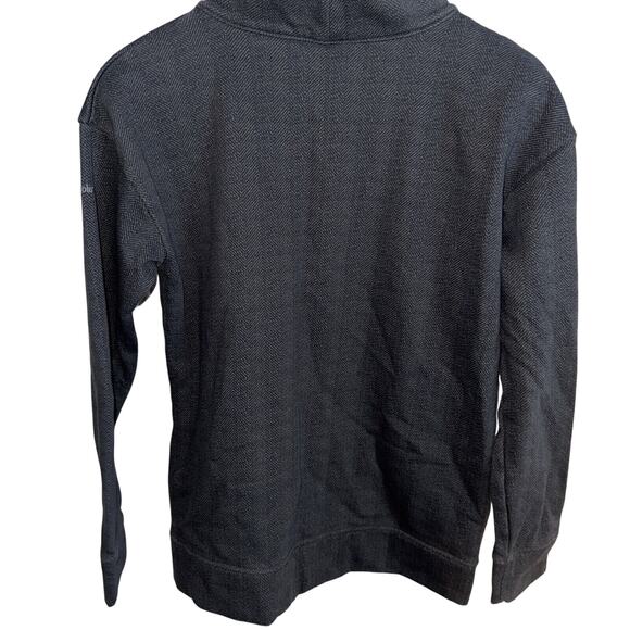Columbia  Pullover Size Large Black Herringbone Pockets Mock Neck - Picture 4 of 8